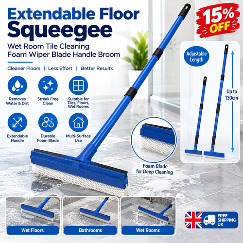 Extendable floor squeegee wet - extendable,